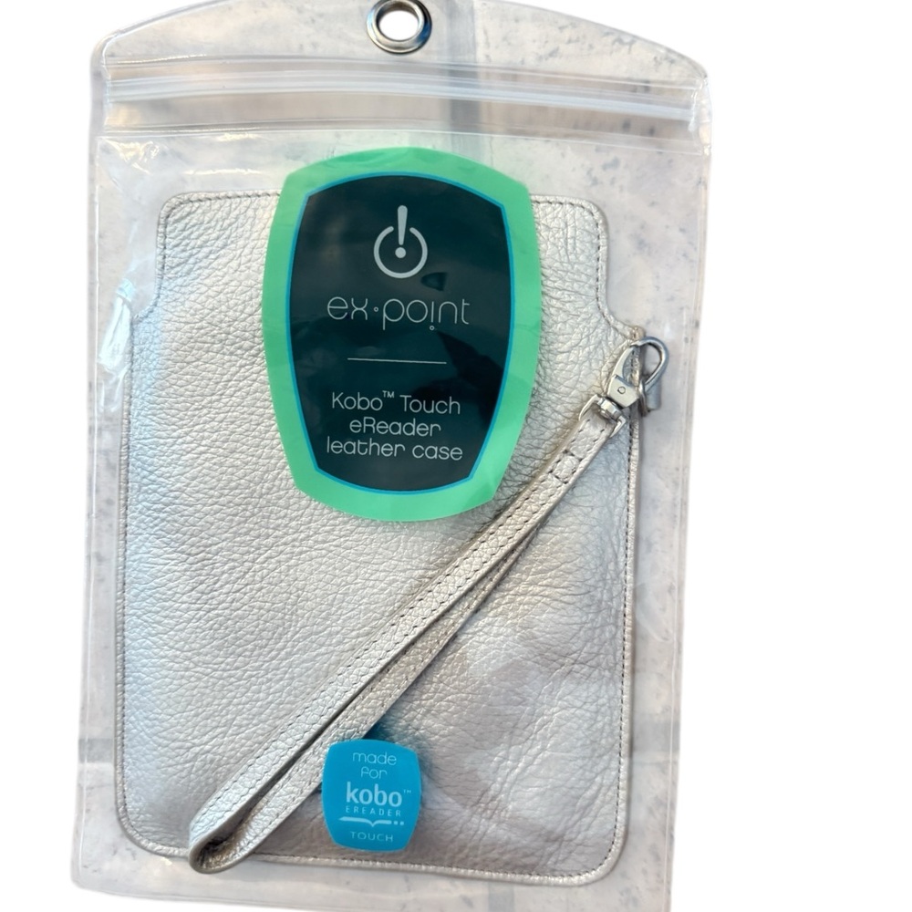Silver Leather eReader Case for Kobo Touch